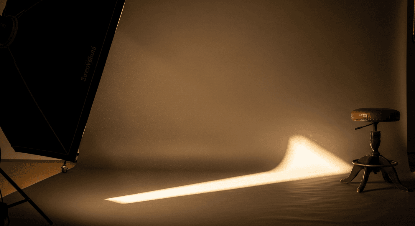 Esquema de luz de estudio para retratos de comunión en Sevilla — Fotografía Ruiz