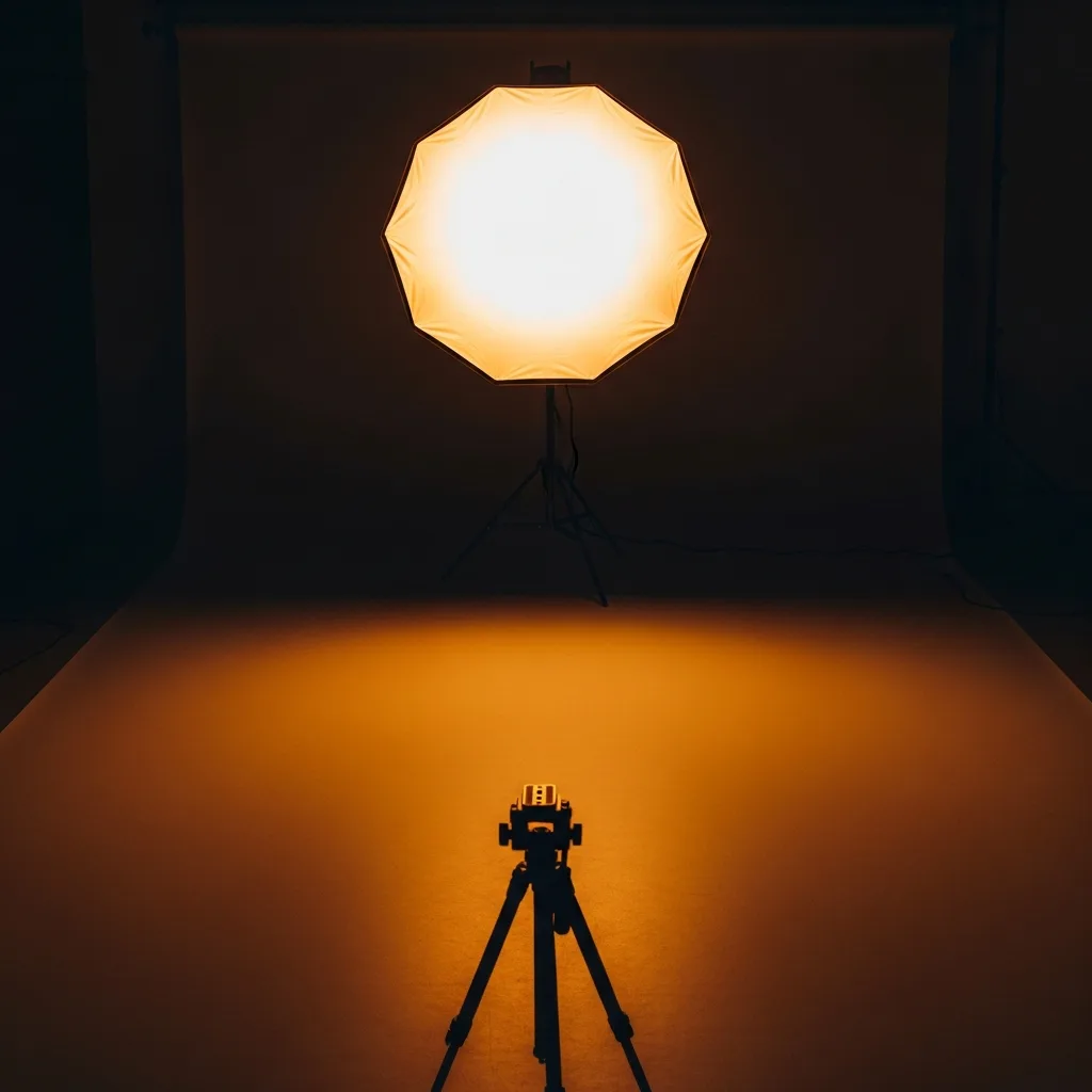 Softbox de luz cálida en estudio fotográfico familiar — Fotografía Ruiz Sevilla