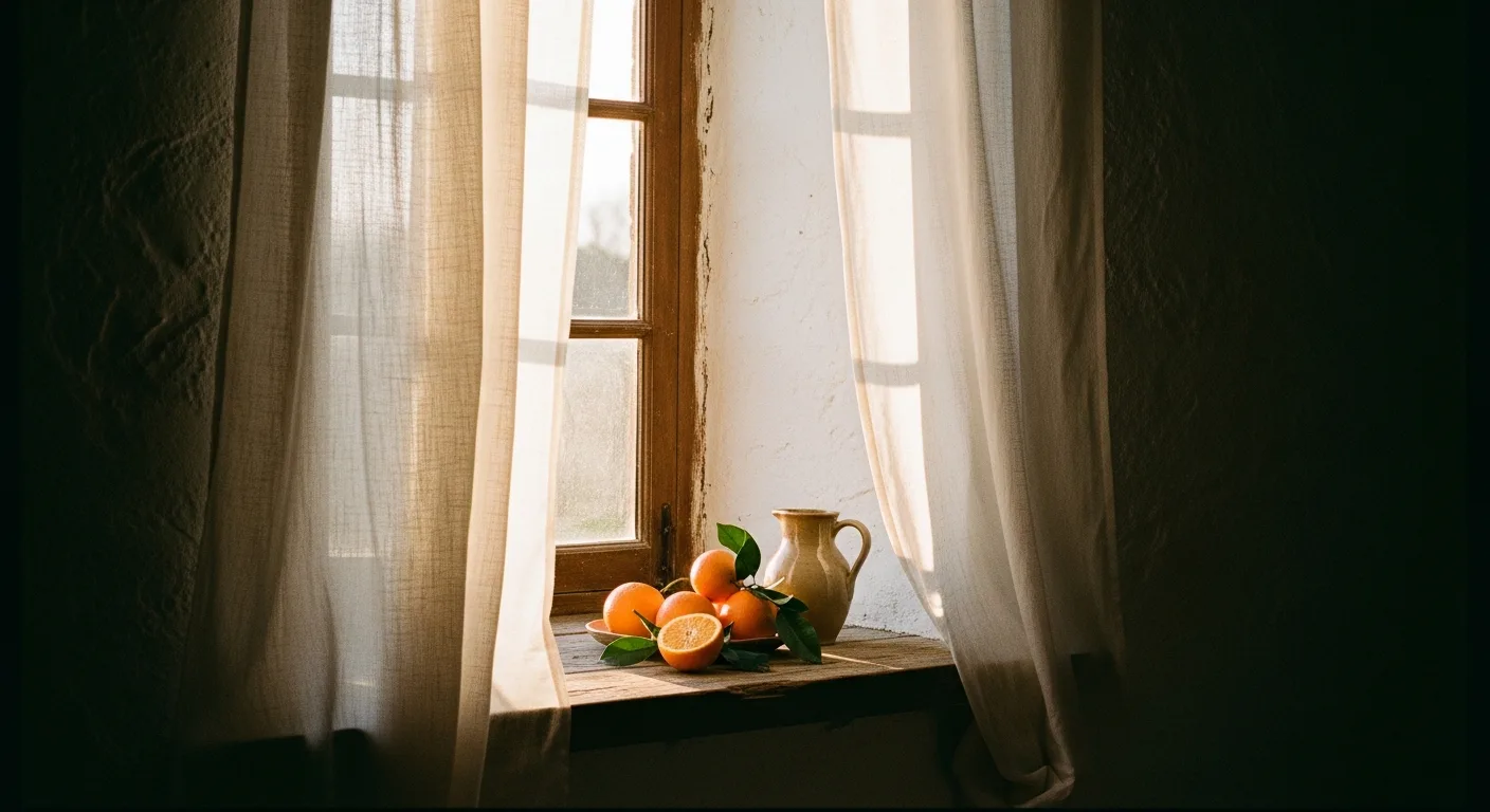 Luz natural de mañana entrando por la ventana de una casa en Sevilla, ambiente de sesión de embarazo en casa — Fotografía Ruiz